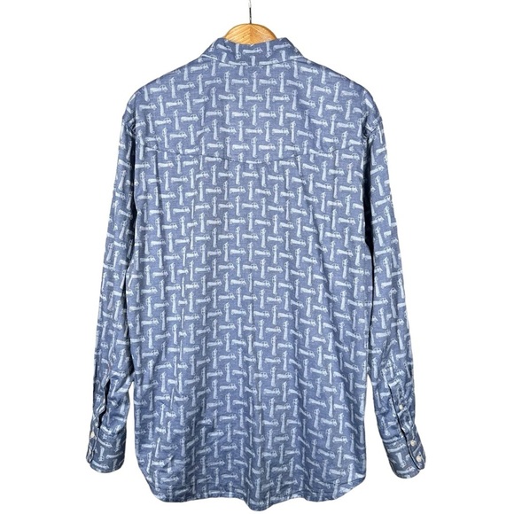 ROBERT GRAHAM Vintage Car Print Long Sleeve Button Down Shirt - Picture 2 of 10